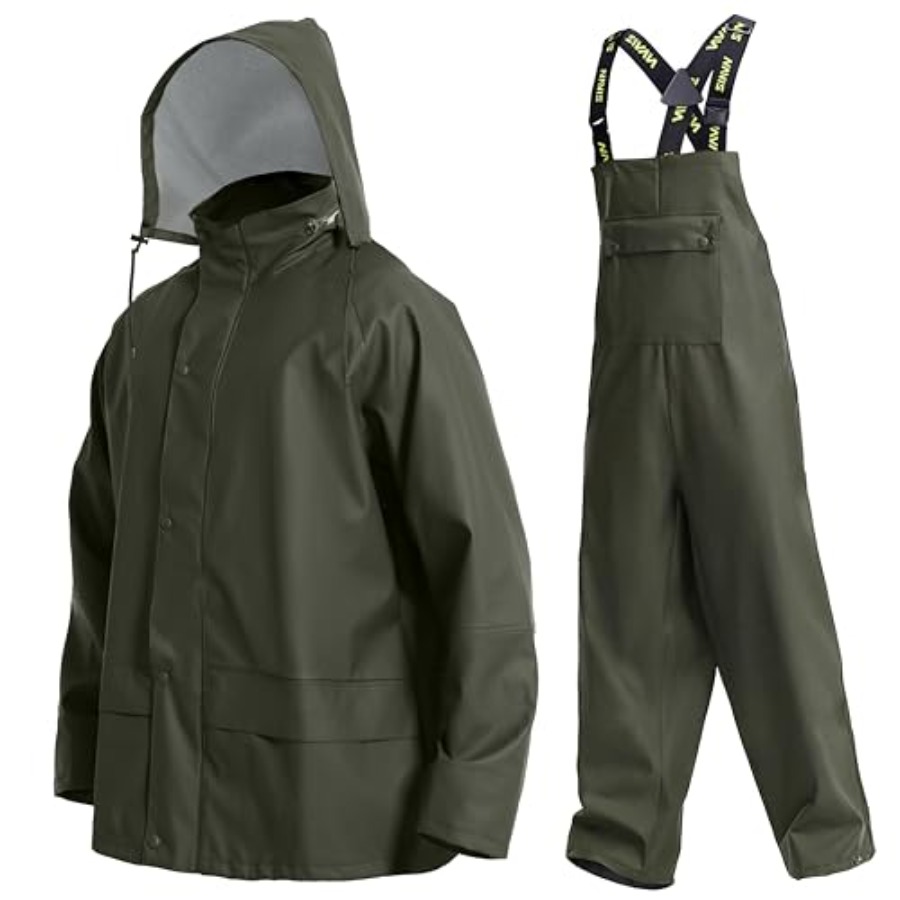 Fishing Pants Waterproof - Mens PRO Workwear 3-Piece Waterproof PU