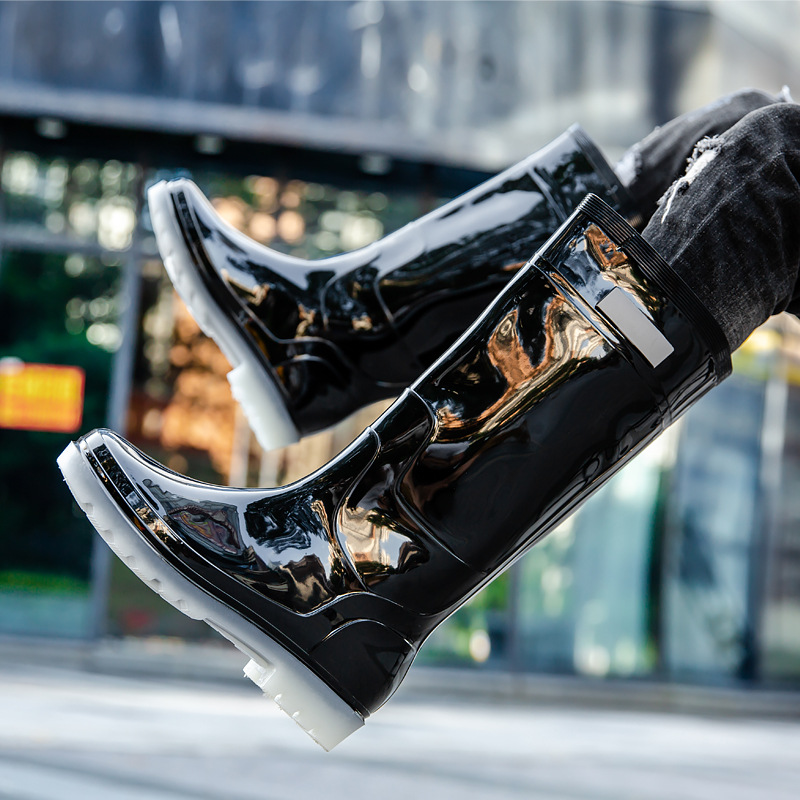 New Men Rain Boots High Rain B - Fishing Boots 评论和价格
