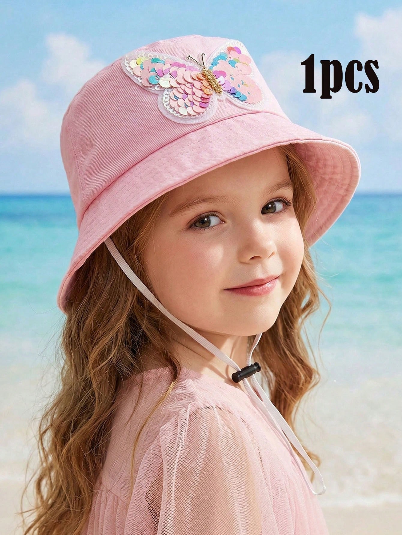 1pcs 3-8Y Girls Sequined Butte - Fishing Hat 评论和价格