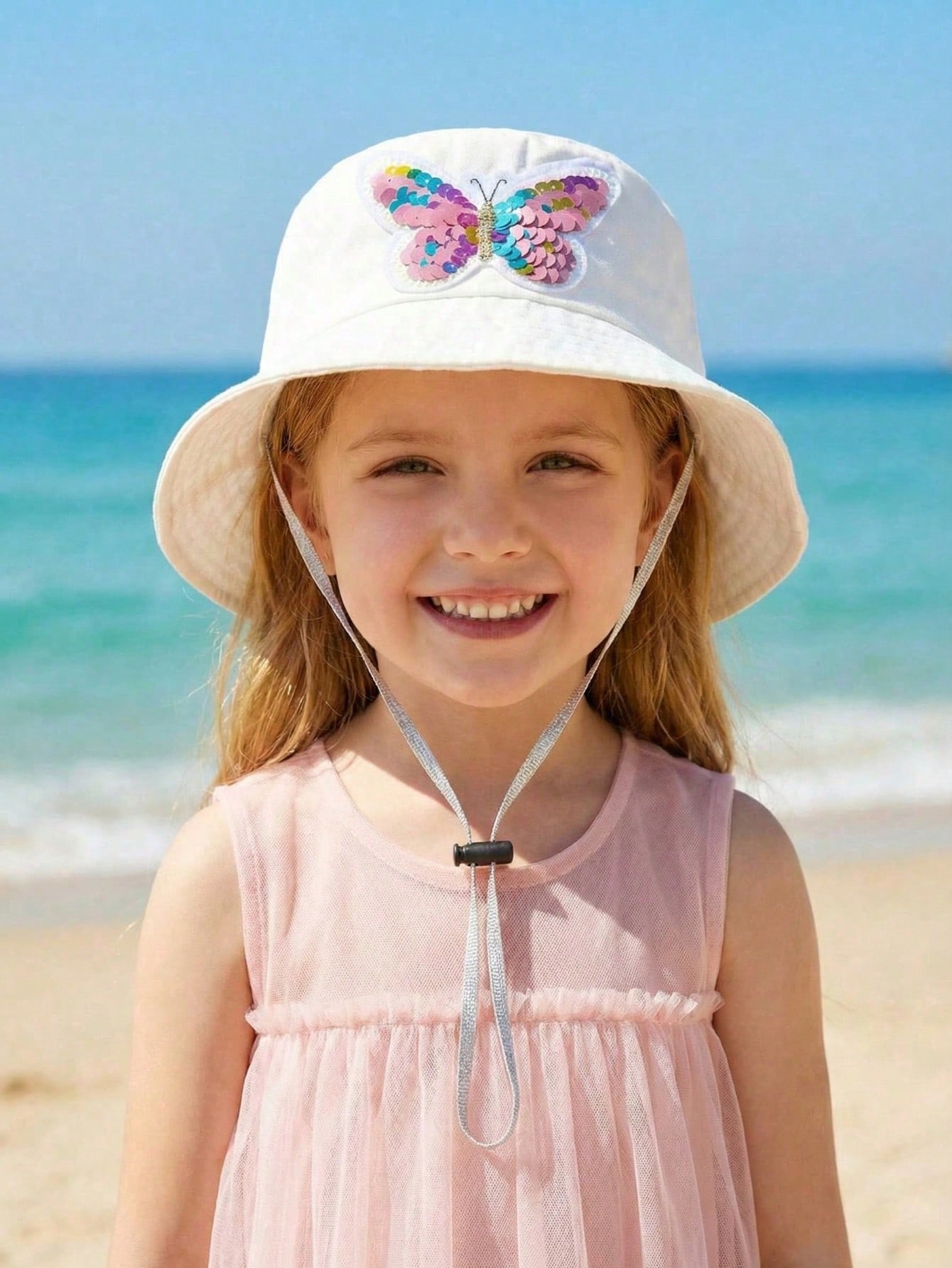 1pcs 3-8Y Girls Sequined Butte - Fishing Hat 评论和价格