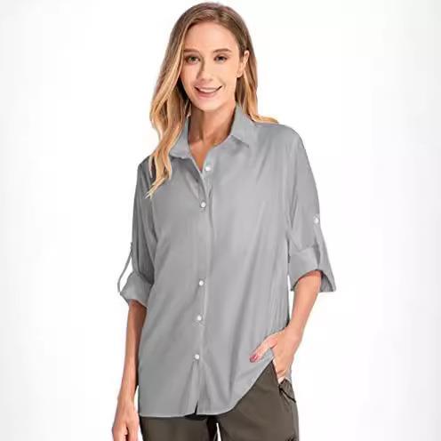 Women's Long Sleeve Sun Protec - Fishing Shirt Uv Protection 评论和价格