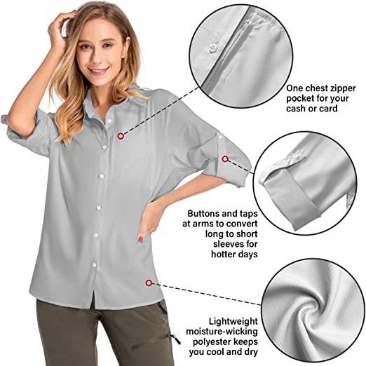Women's Long Sleeve Sun Protec - Fishing Shirt Uv Protection 评论和价格