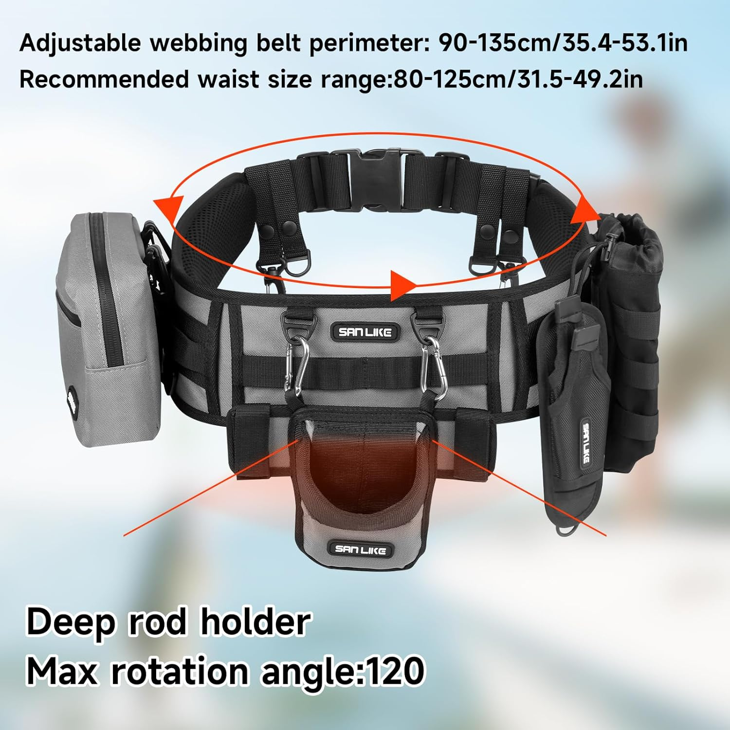 SANLIKE Fishing Belt Rod Holde - Fishing Belt 评论和价格