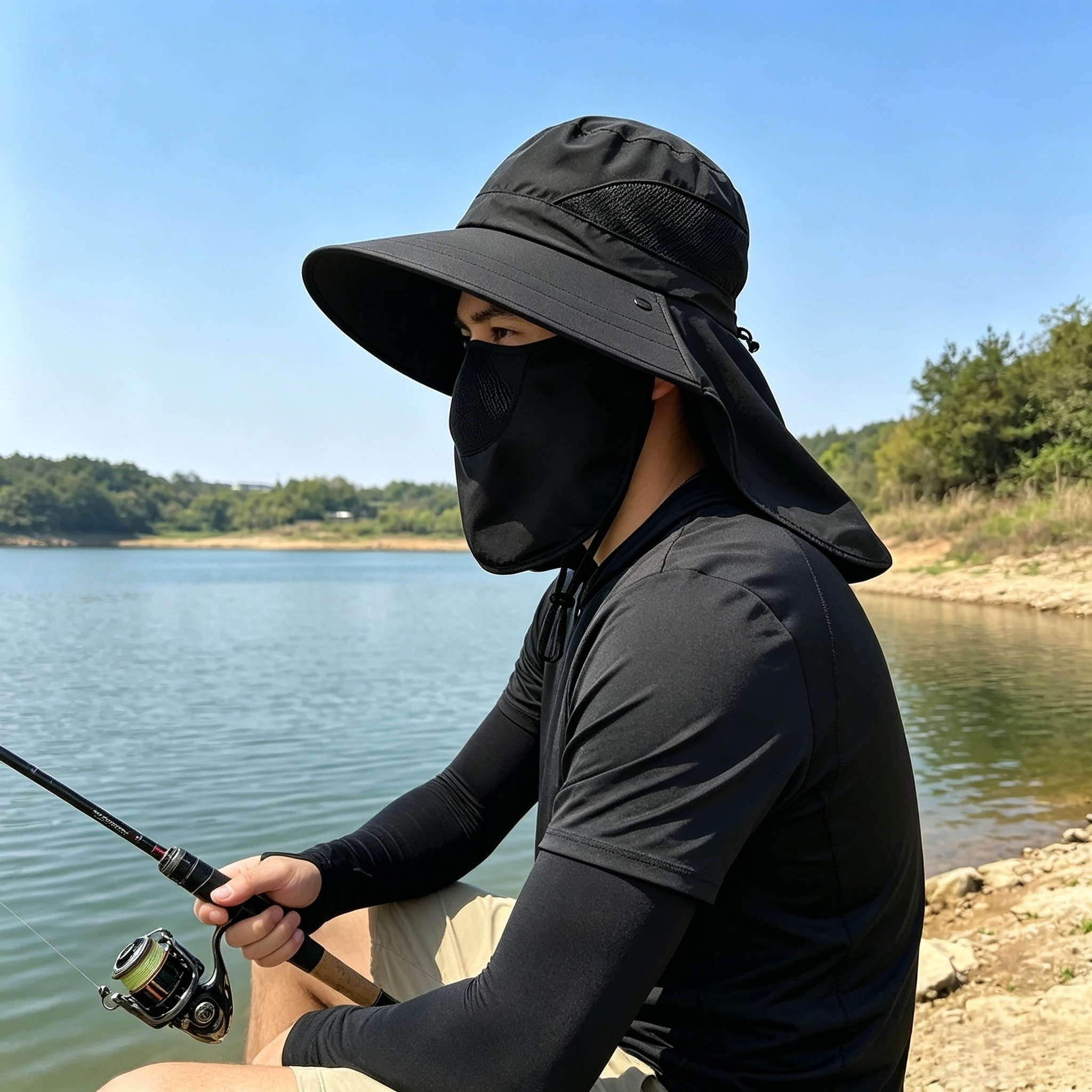 Full Face Neck Coverage Sun Ha - Fishing Hat 评论和价格