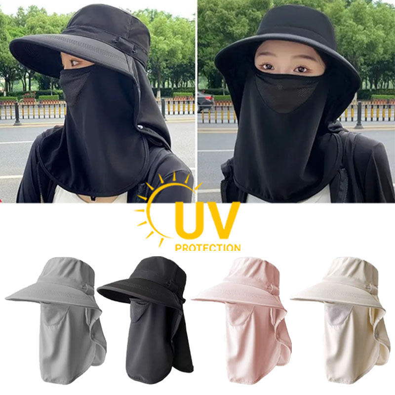 Full Coverage Sun Hat with Fac - Fishing Mask Sun Protection 评论和价格