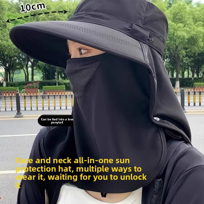 Full Coverage Sun Hat with Fac - Fishing Mask Sun Protection 评论和价格
