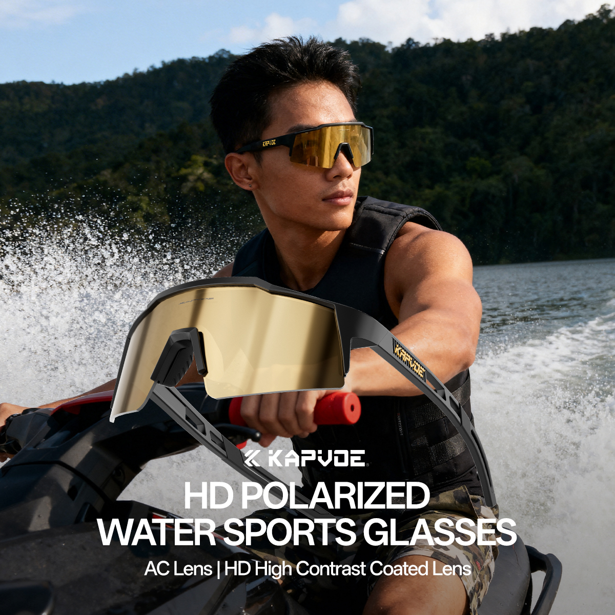 KAPVOE UV400 Anti-glare Surfin - Fishing Sunglasses Polarized 评论和价格