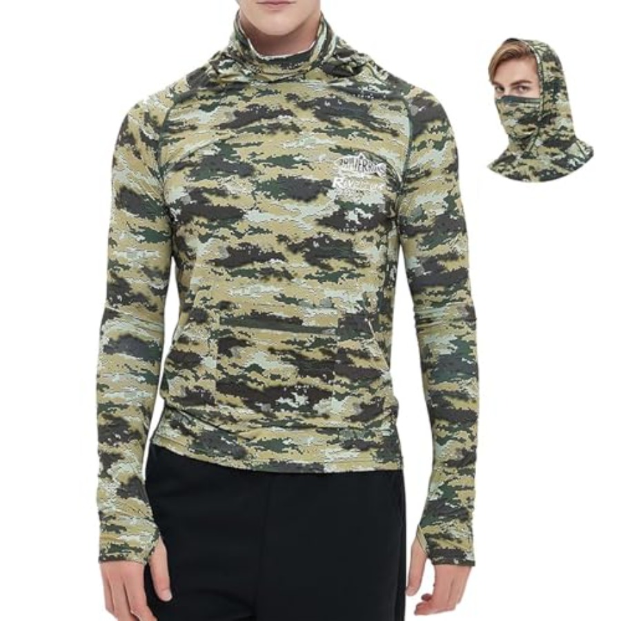 UPF 50+ Fishing Hoodie with Ne - Fishing Hoodie 评论和价格