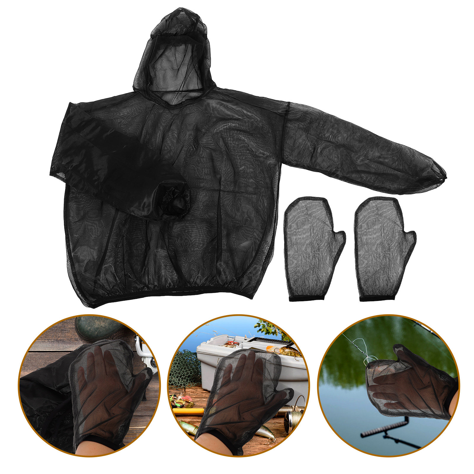 1Set Anti Insect Mesh Suit Ful - Fishing Gloves 评论和价格