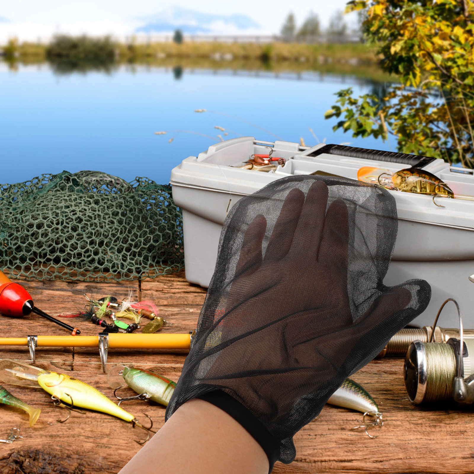 1Set Anti Insect Mesh Suit Ful - Fishing Gloves 评论和价格