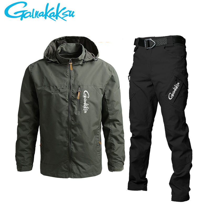 Men's Waterproof Hooded Jacket - Fishing Pants Waterproof 评论和价格