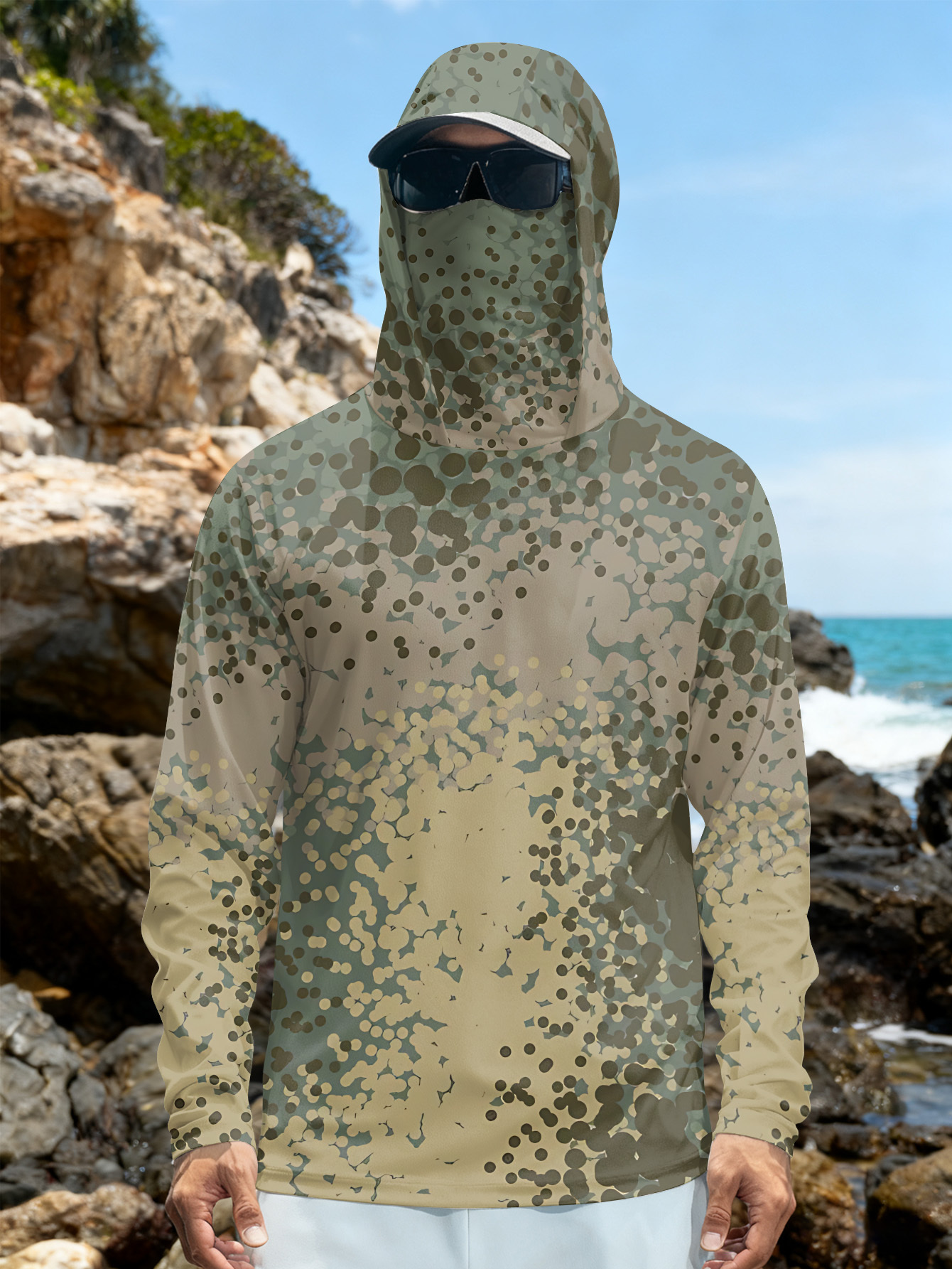 Men's Fishing Hooded Long-Slee - Fishing Hoodie 评论和价格
