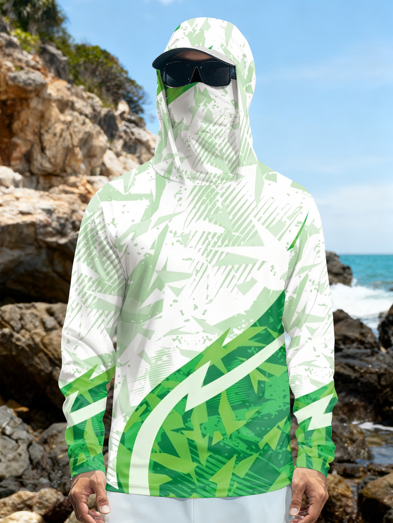 Men's Fishing Hooded Long-Slee - Fishing Hoodie 评论和价格