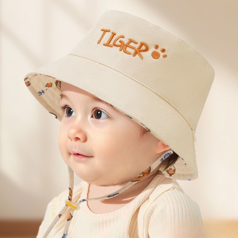 Letter Embroidered Baby Bucket - Fishing Hat 评论和价格