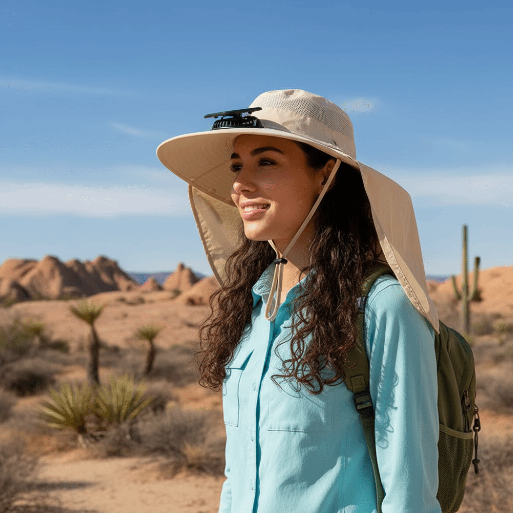 New UPF50+ Solar Fan Hat with  - Fishing Hat 评论和价格