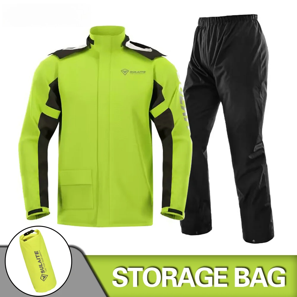 Motorcycle Raincoat Suit Rains - Fishing Rain Suit 评论和价格