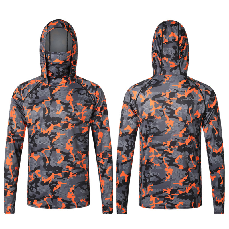 Camouflage Fishing T-shirt wit - Fishing Shirt Uv Protection 评论和价格