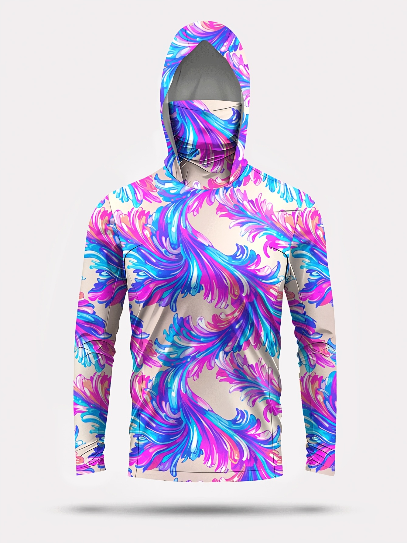 Men Hood Fishing Shirt long sl - Fishing Shirt Uv Protection 评论和价格