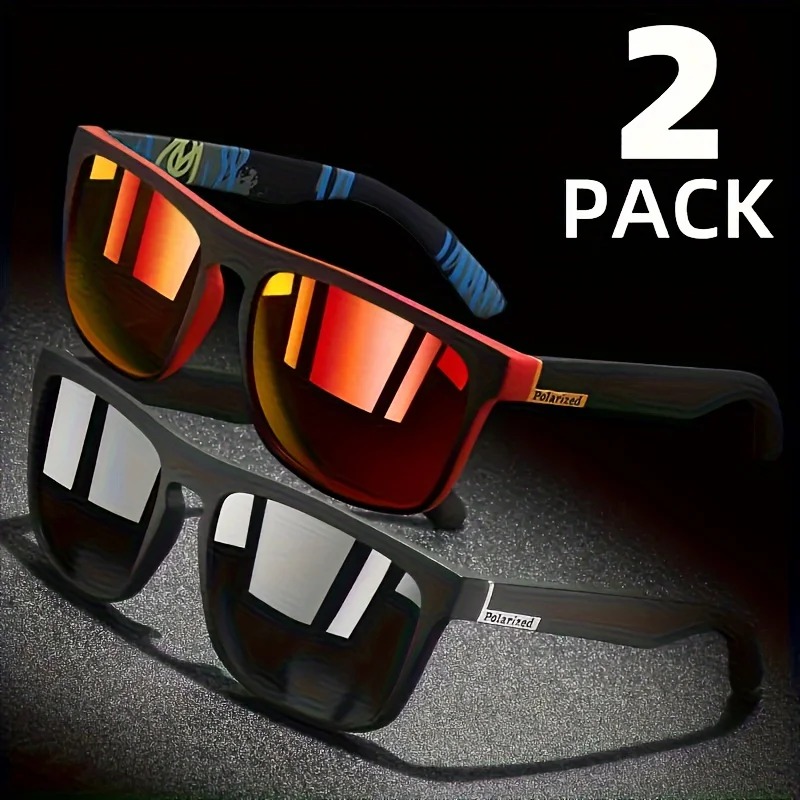 1/2pcs Square Sport Sunglasses - Fishing Sunglasses Polarized 评论和价格