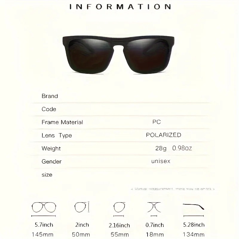 1/2pcs Square Sport Sunglasses - Fishing Sunglasses Polarized 评论和价格