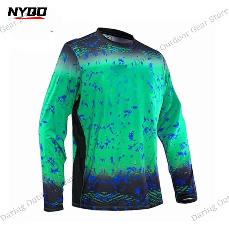 Men's Long Sleeve UPF 50+ Fish - Fishing Shirt Uv Protection 评论和价格