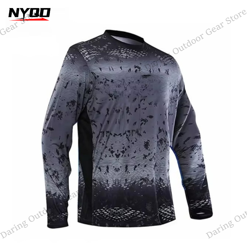 Men's Long Sleeve UPF 50+ Fish - Fishing Shirt Uv Protection 评论和价格