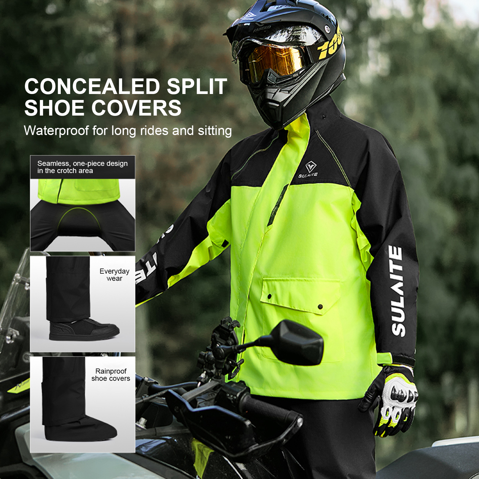 Motorcycle Rain Suit for Men & - Fishing Rain Suit 评论和价格