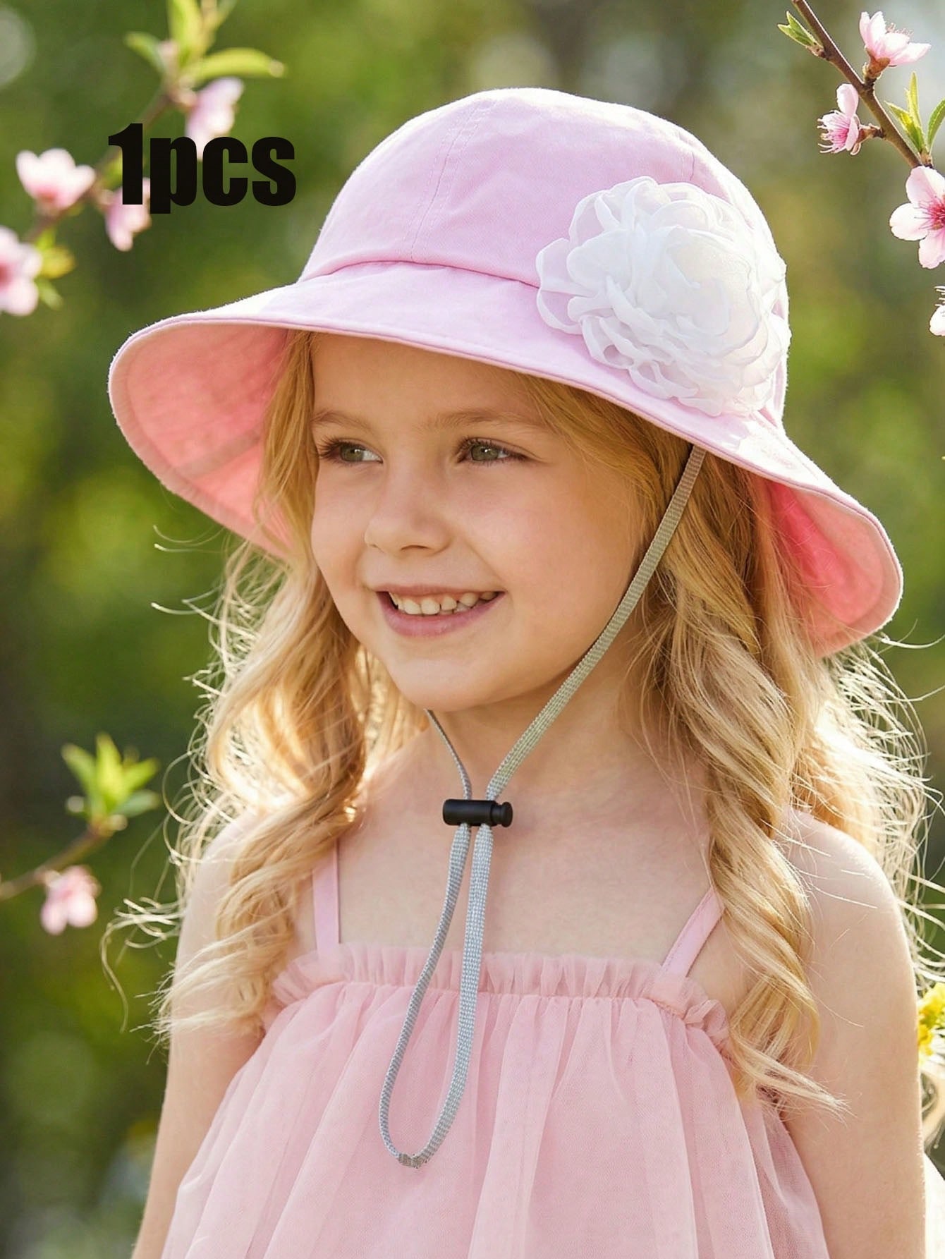 1Pc 3-8Y Girls White Big Flowe - Fishing Hat 评论和价格
