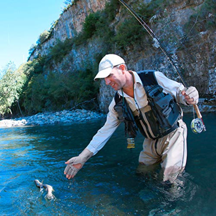 UV Protection Fishing Fingerle - Fishing Gloves 评论和价格