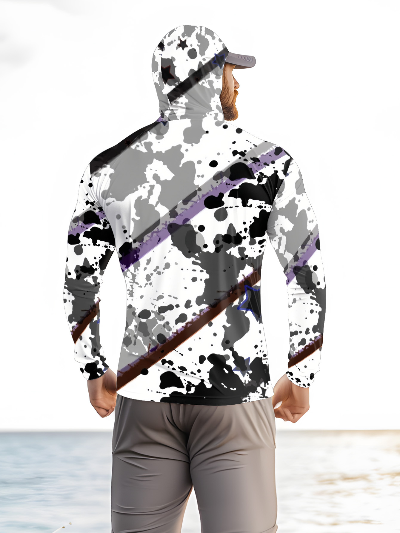 Men Hood Fishing Shirt long sl - Fishing Hoodie 评论和价格