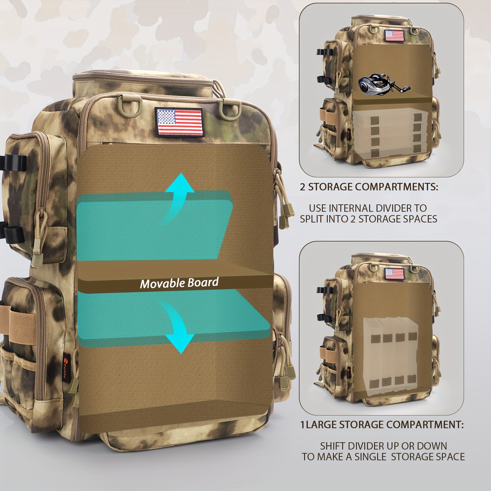 A Spacious 11.89gal Fishing Ba - Fishing Backpack 评论和价格