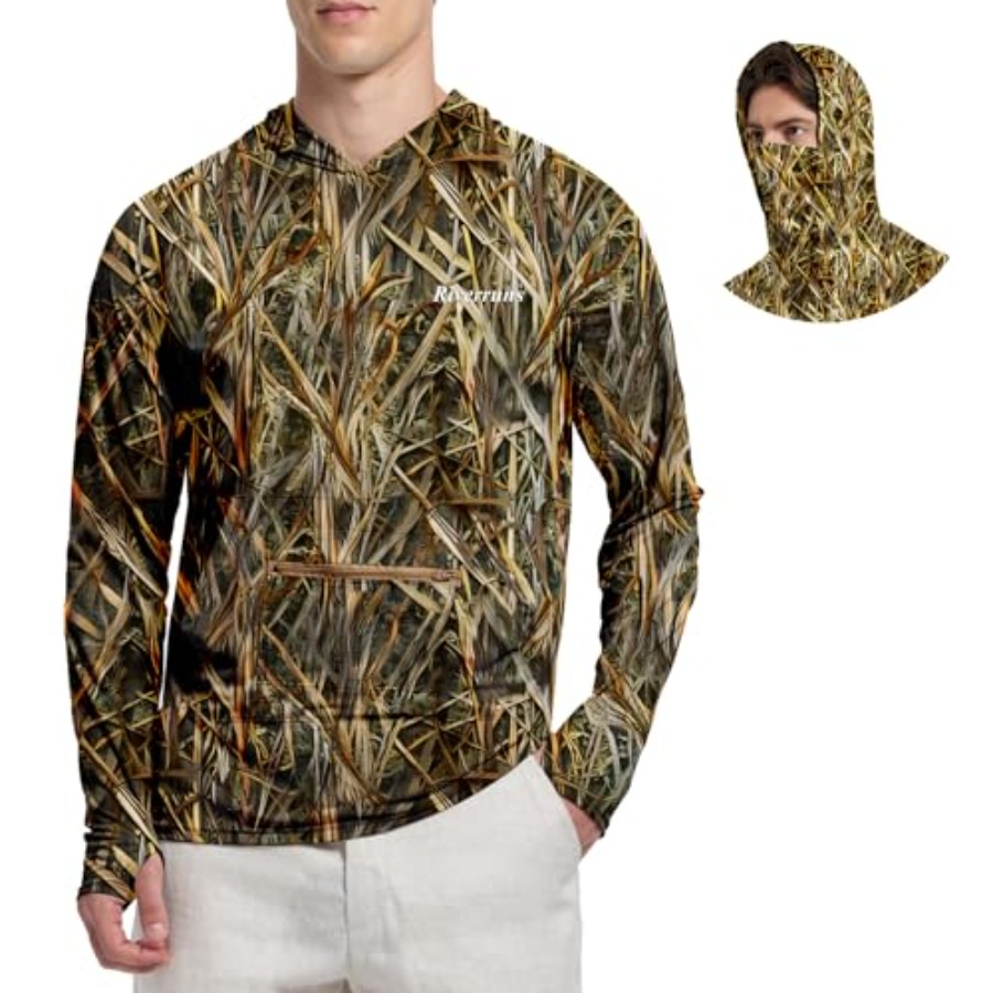 UPF 50+ Fishing Hoodie with Ne - Fishing Hoodie 评论和价格