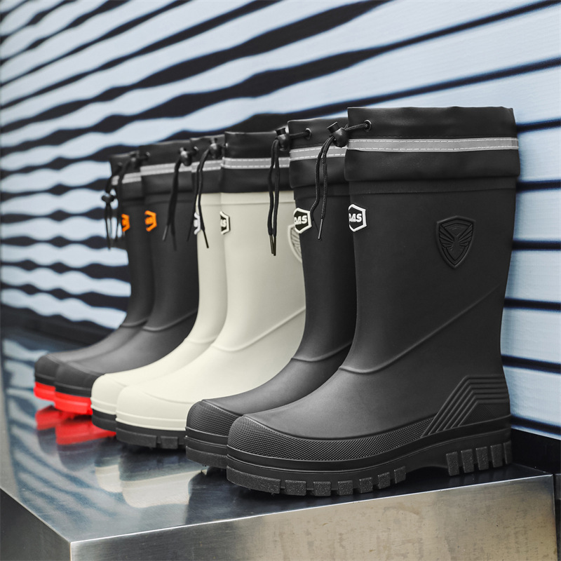 Fashion Men's Rain Boots Mid-C - Fishing Boots 评论和价格