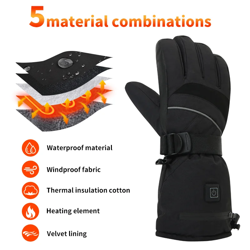 USB Rechargeable Heated Motorc - Fishing Gloves 评论和价格