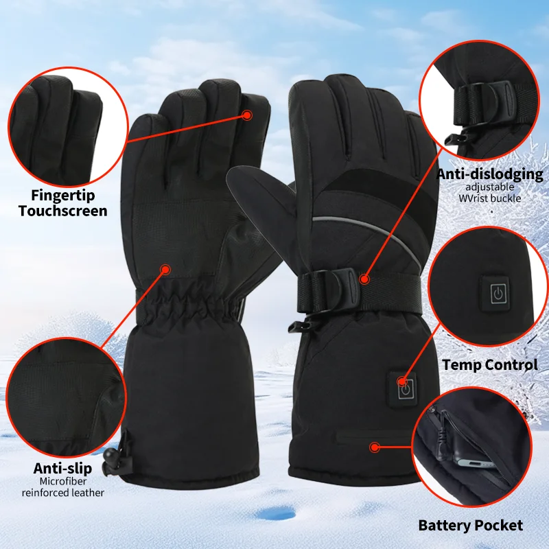 USB Rechargeable Heated Motorc - Fishing Gloves 评论和价格