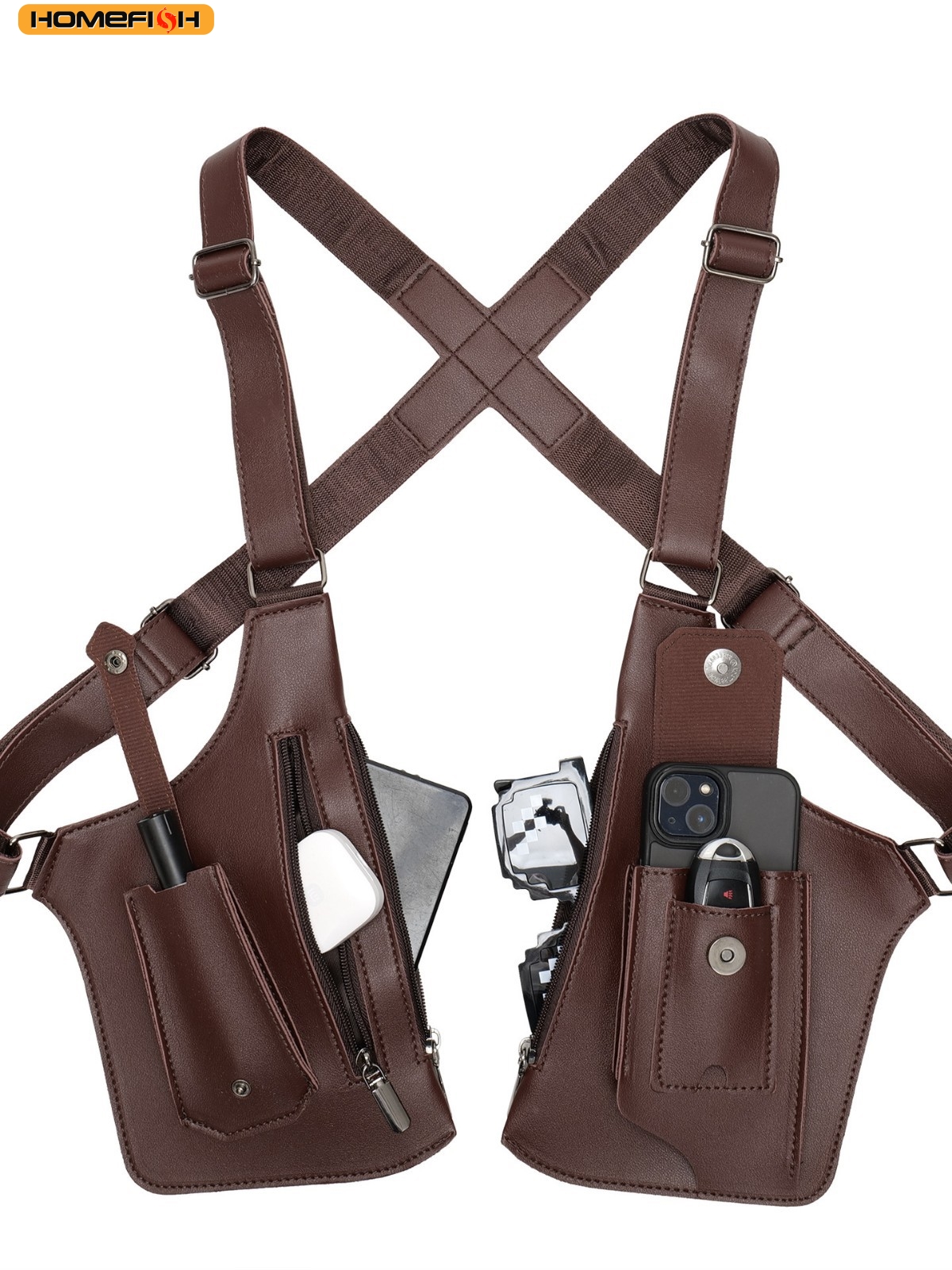 HOMEFISH Double Shoulder Strap - Fishing Bag Waterproof 评论和价格